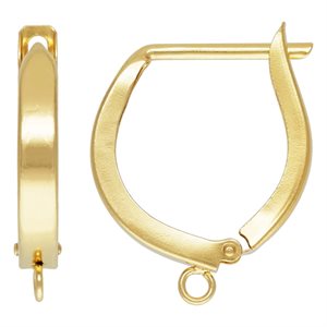 14.0mm Horseshoe Huggie Earring w / Closed Ring
