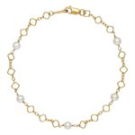 7.25" Clover Chain 4.0mm Pearl by the Yard