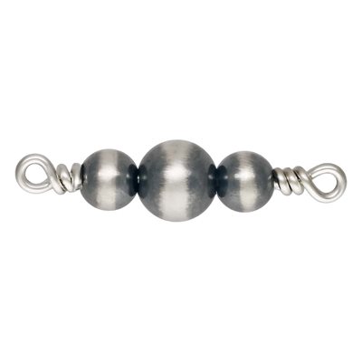 3&4mm 3 Oxidized Graduated Bead Connector