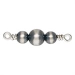 3&4mm 3 Oxidized Graduated Bead Connector