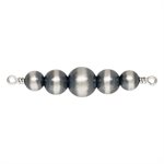 4&5&6mm 5 Oxidized Graduated Bead Connector